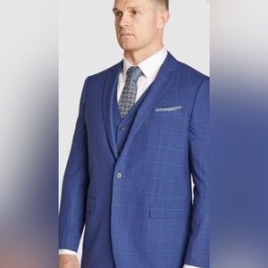 Johnny Biggs, NWT, size 46L  Gianni Check  Marine Blue